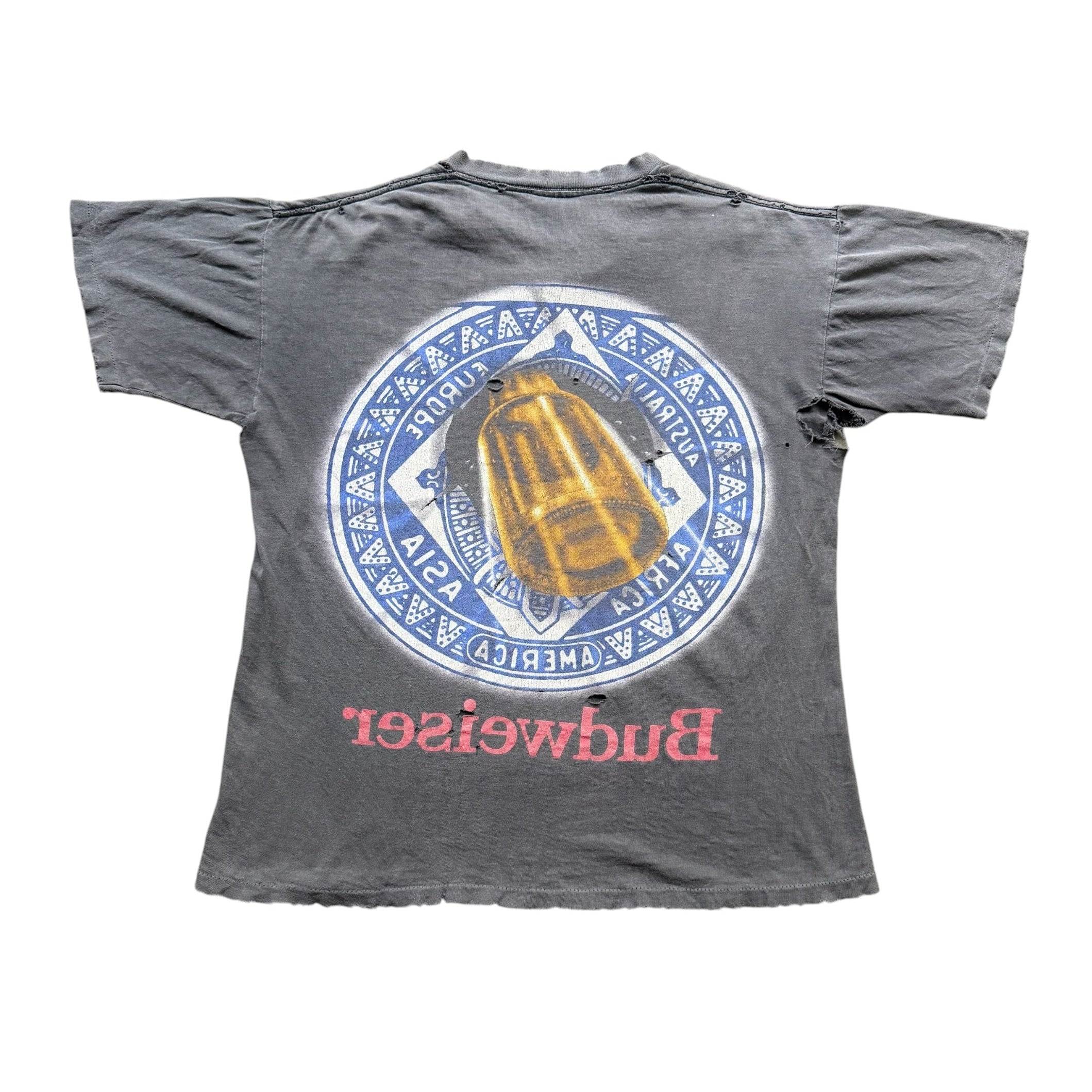 Vintage Faded Gray Budweiser Tee