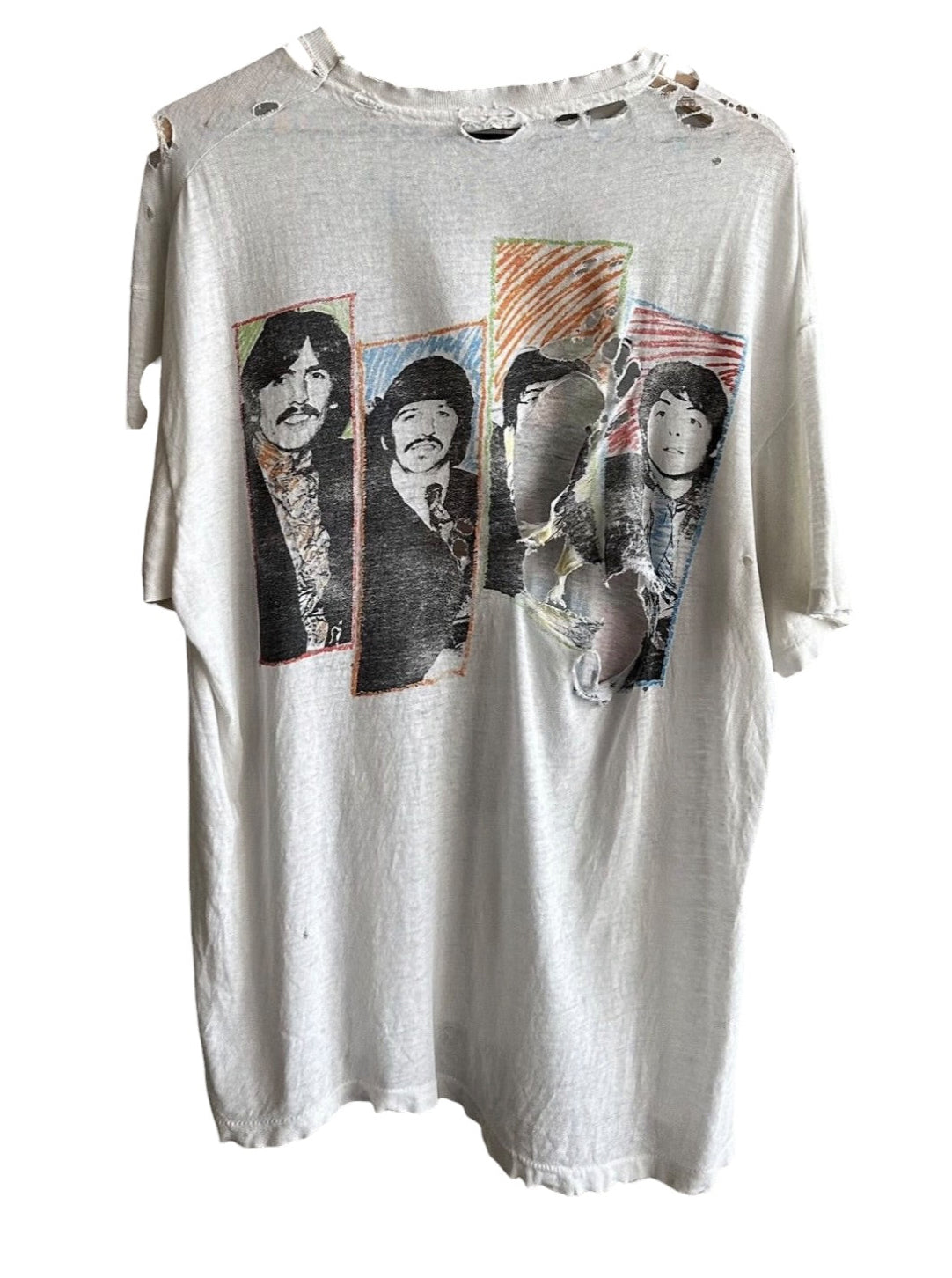 1989 RARE Single Stitch The Beatles Band Tee
