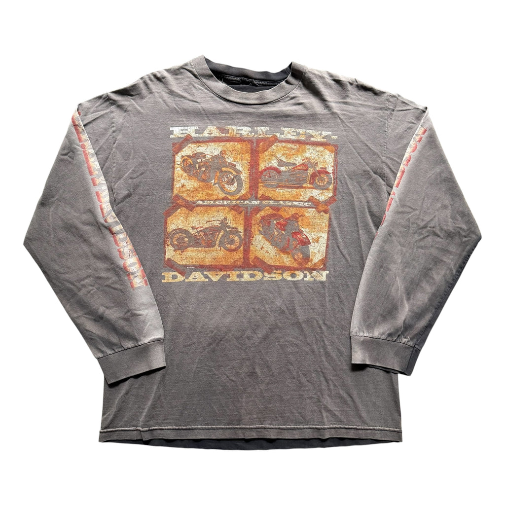 Harley Davidson 1990 Faded Long Sleeve Graphic Tee